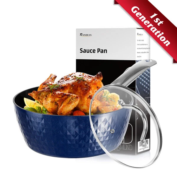 Induction Saucepan with Lid 1.8L/3L/ 4L Milk Pan Non Stick Saucepan Cooking Pot