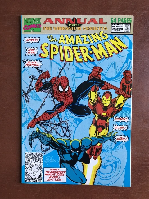 Amazing Spider-Man Annual #25 (1991) 9.4 NM Marvel Comic Black Panther Iron Man