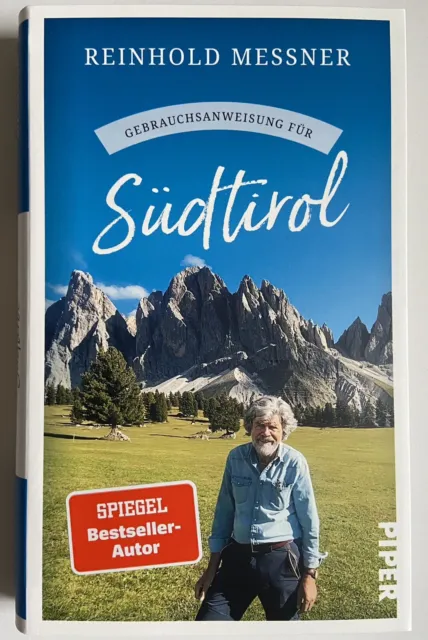 Reinhold Messner signiert Buch Südtirol Unterschrift Signatur Autogramm