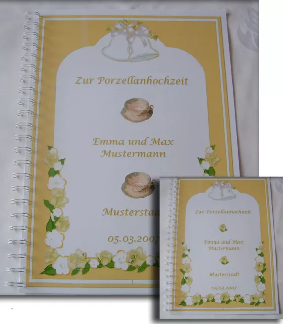 FESTZEITUNG ZUR PORZELLANHOCHZEIT Geschenk 20. Hochzeitstag Ehe