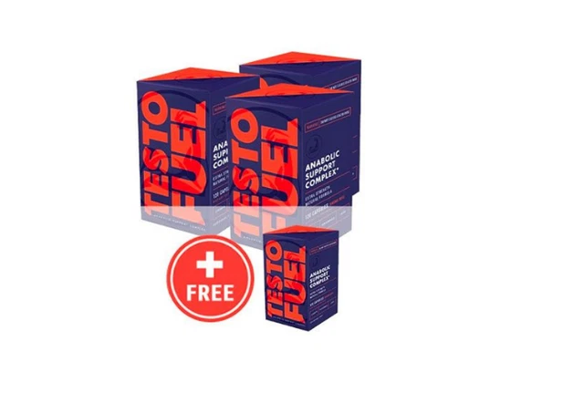 (3 Pack) TestoFuel - Testofuel Anabolic Support Complex (180 Capsules) Free1 box