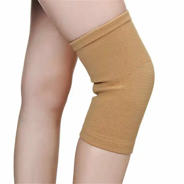 2 x Brown Elastic Neoprene Knee Support Protection Sport Running Injury Sprain