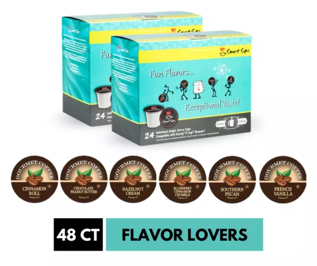 Flavor Lovers Coffee Variety Pack, 48 Ct K Cup Pods for Keurig Brewers