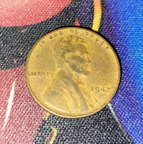  1942 Lincoln No Mint Mark Wheat Penny One Cent Coin-VERY RARE