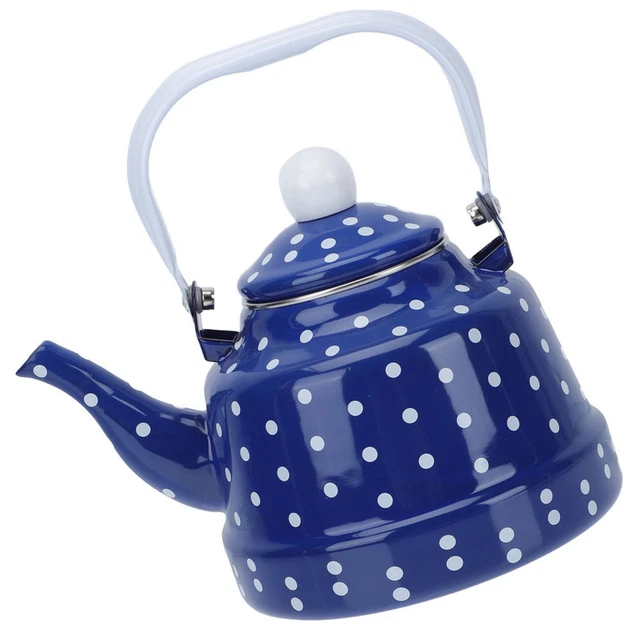 Blue Coffee Maker Anti-scald Water Kettle Enamel Kettle Teapot