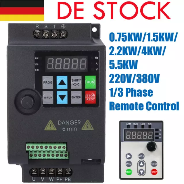 220V 380V 1.5KW 2.2KW 4KW 5.5KW Frequenzumrichter Frequenzumwandler Inverter VFD