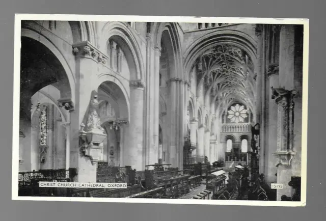 Postcard; Christchurch Cathedral Oxford,  nave looking east , unposted