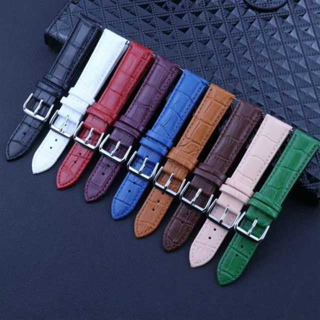 12mm 13mm 14mm 18mm 19 20mm 22mm 24mm Quick Fit Genuine Leather Watch Band Strap