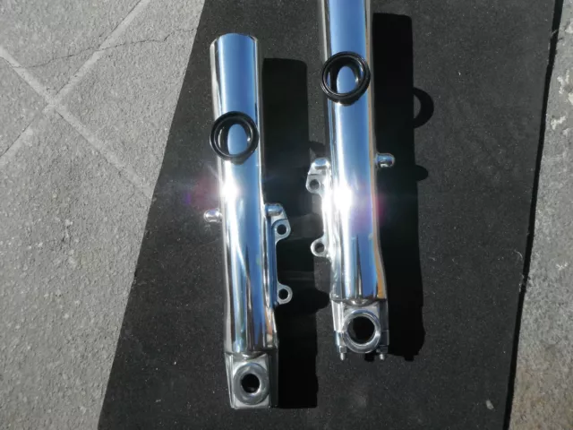 HARLEY FRONT FORKS STREET GLIDE ROAD KING FLH FLT FLHR POLISHED 41 mm & seals