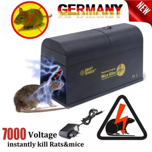 Profi Elektronische Rattenfalle Rattenköderstation Mäusefalle High Voltage 8000V