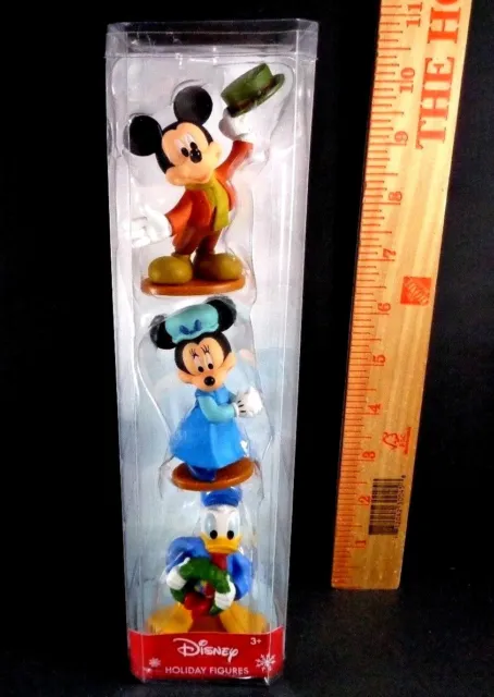 Disney Mickeys Christmas Carol 3 figurine Set Scrooge Minnie Donald Mickey NEW