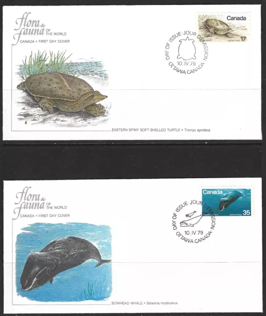 Canada - #813-#814 - Endangered Wildlife First Day Covers Fdc Fleetwood Cachet