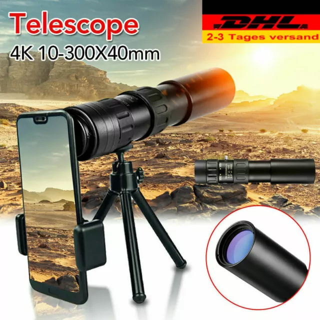 Monokular Starscope Teleskop 40X300 HD Monokular Nachtsicht Mit Handy Stativ DE