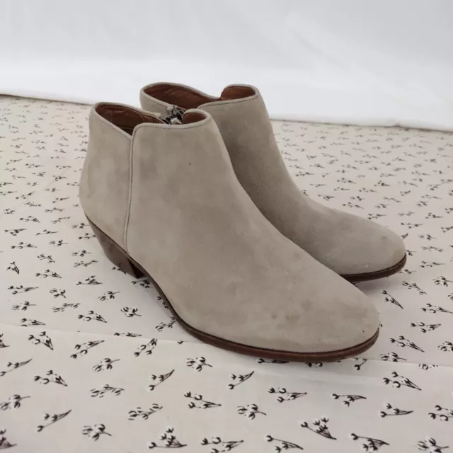 Sam Edelman Petty Taupe 'Putty' Leather Ankle Boots 6.5