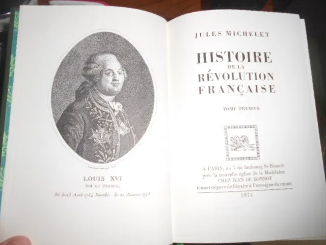 Histoire De La Revolution Francaise /Jules Michelet / Editions Jean De Bonnot 3
