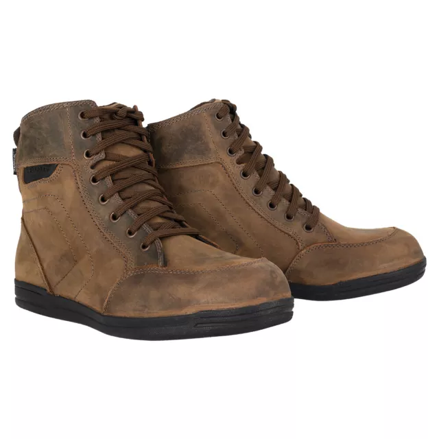 Casual Motorcycle Boot > Oxford Kickback CE Leather Waterproof Boots - Brown