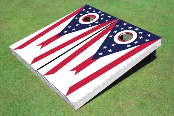 Ohio State Flag Custom Cornhole Board