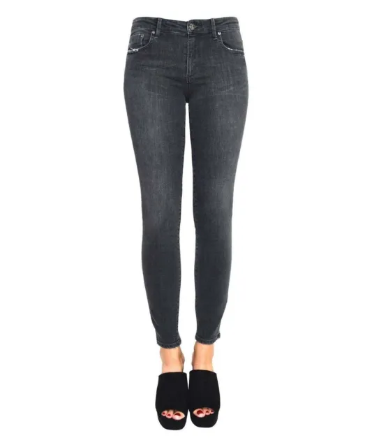 Tractr Dark Gray Diane Mid-Rise Skinny Jeans Size-31