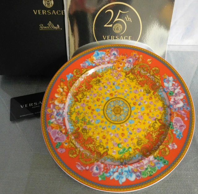 Rosenthal Versace Primavera 25 Jahre Years Teller 22 cm Neu & Ovp Kuchenteller