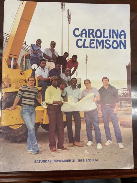Clemson Vs South Carolina Football Program Nov 21 1981