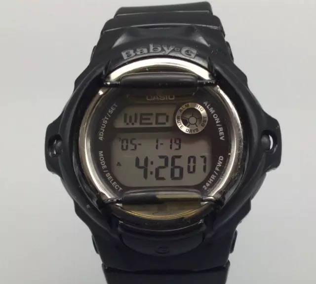 Casio Baby-G Digital Watch Unisex 43mm Black 200M Alarm Guard 3252 BG-169R