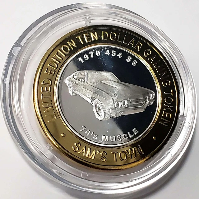 2012 S Sam's Town Hotel Casino Silver Strike $10 1970 454 SS Car Token +ST1223