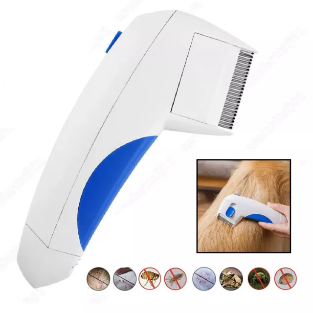 Electric Flea Zapper Lice Remover Hair Comb Brush for Pet Cat Dog Cleaning Tool 2