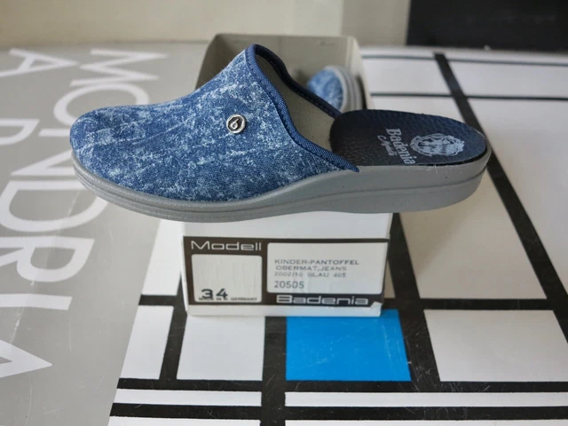 Badenia Scarpe Effetto Jeans Kinderpantoffel da Corsa Vero Vintage Confezione N.