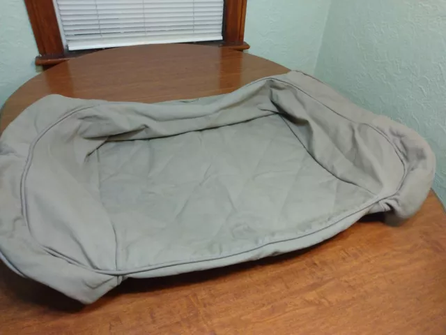 ORVIS Bolster Dog Bed Cover ONLY Small Khaki 100% Organic Cotton Up to 40lbs NEW