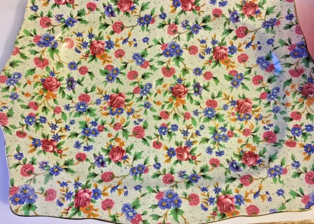 Vintage Royal Winton Platter * Old Cottage Chintz * 11 1/2" L By 9" W * Gorgeous