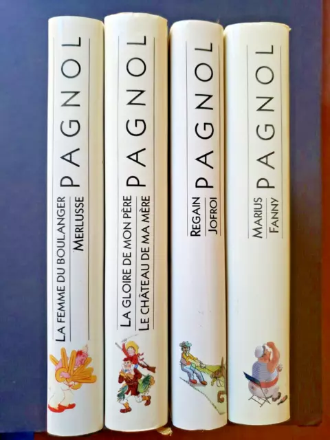 Lot de 8 romans de Marcel Pagnol en 4 volumes. Gd Format. Comme neuf.