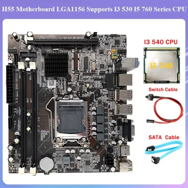 H55 Motherboard LGA1156 Supports I3 530 I5 760 Series CPU DDR3 Memory6331