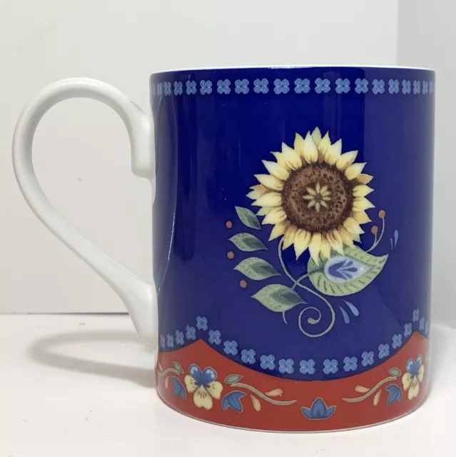 Andrea By Sadek Vera Bradley My Home Sunflower Coffee Mug Emily Design Blue Red