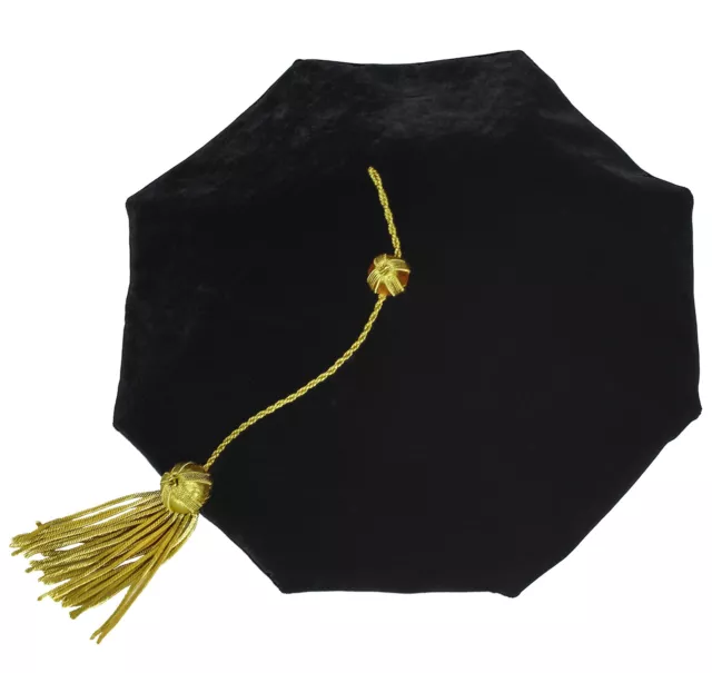 GraduationMall Graduation Doctoral Tam 8-Sided Black 8 Sides, Black-8 Sides