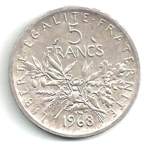 5 Francs - 1968 - Semeuse - Argent - TB/TTB