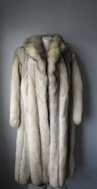 Women's Sz 14 Norwegian Fox Fur Coat Jacket MINT+