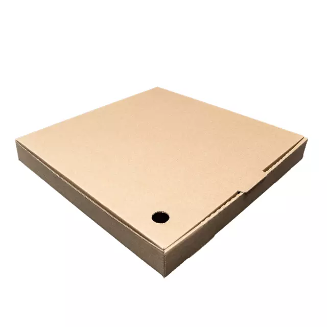 10x Cardboard 11 Inch Individual Pizza Box Natural Look Kraft Brown Restaurant