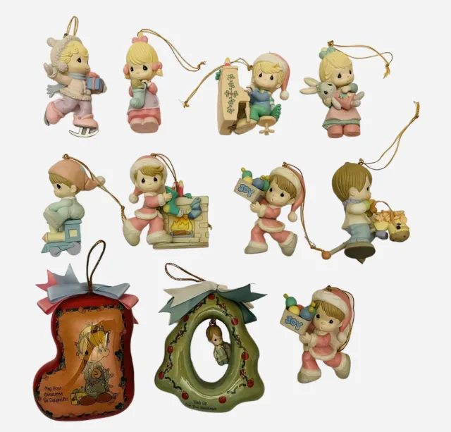 1995 PRECIOUS MOMENTS Home For The Holidays Collection 11PC Ornaments