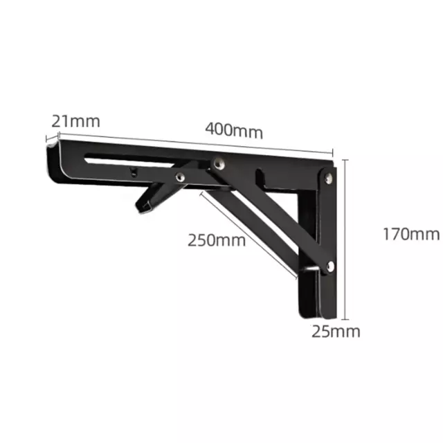 Console pliante avec support triangulaire robuste en acier inoxydable pour la du