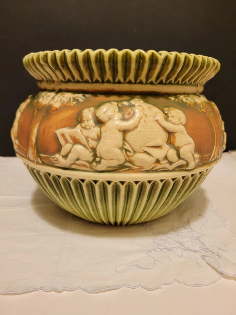 ROSEVILLE POTTERY 8.5& High 11" Wide JARDINIERE DONATELLO $65.00 - PicClick
