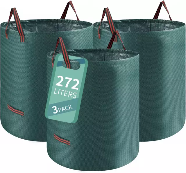 Sac Jardinage Dechets 3*272L Sac Dechets Resistant Indéchirables Sac jardin