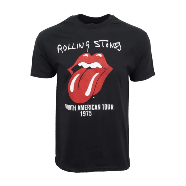 The Rolling Stones North American Tour 1975 T Shirt Black