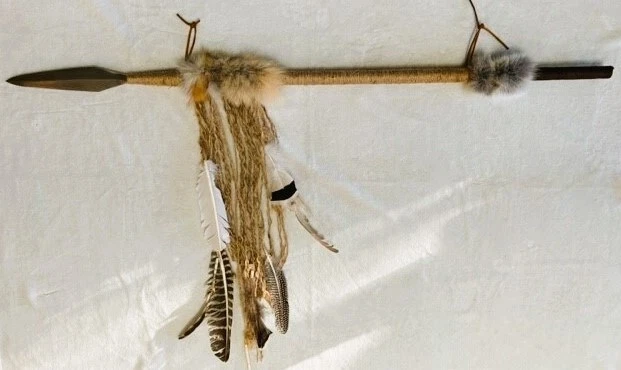 Native American Spear Handcrafted by Choctaw Tribe Member Stainless Steel Blade