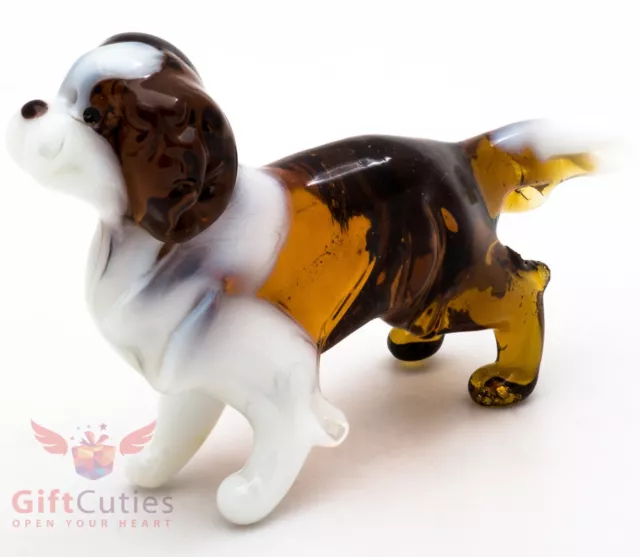 Art Blown Glass Figurine of the Cavalier King Charles Spaniel dog 2