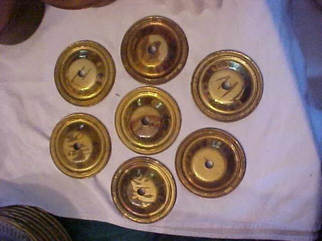 7 Heavy Brass Reproduction Light Fixture or Wall Sconce Candle Style Bobeches