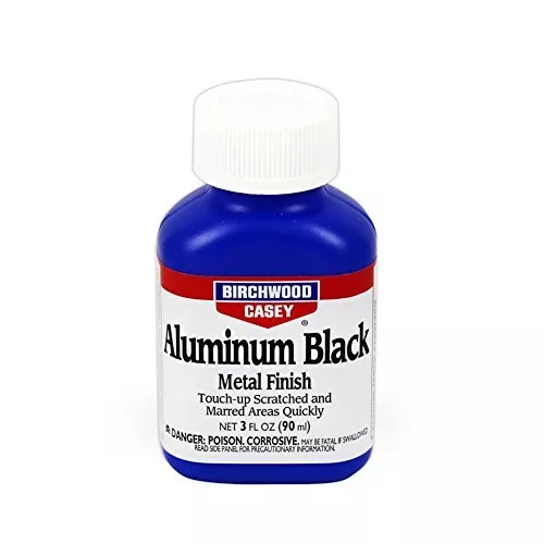 Aluminum Black Metal Finish / Blackener Liquid for Guns PLUS Two Absorbent  Pads