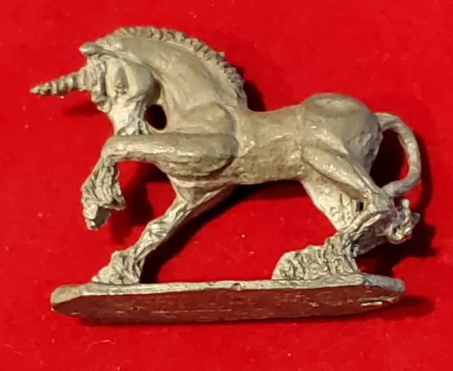 Vintage Pewter Unmarked Unicorn  Approx.  2" tall