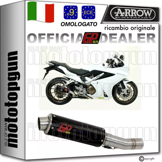 Arrow Scarico Hom Gp2 Gp 2 Gpgun Titan Look Nero Honda Vfr 800 2014 14