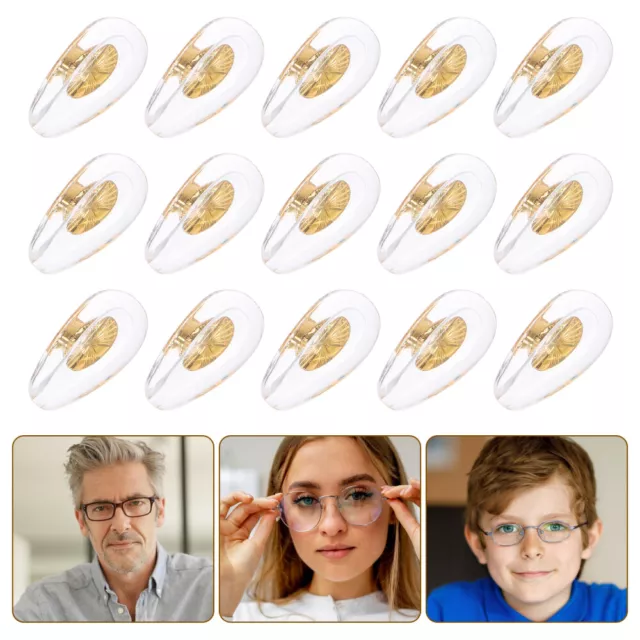 15 Paia Nasali per Occhiali Telaio Cuscino Protezione Silicone