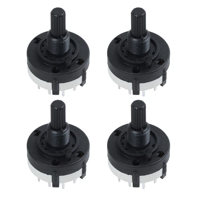 4X 3P4T 3-Pole 4-Position Single Tape Rotary Switch with Rotary Selector R7M7